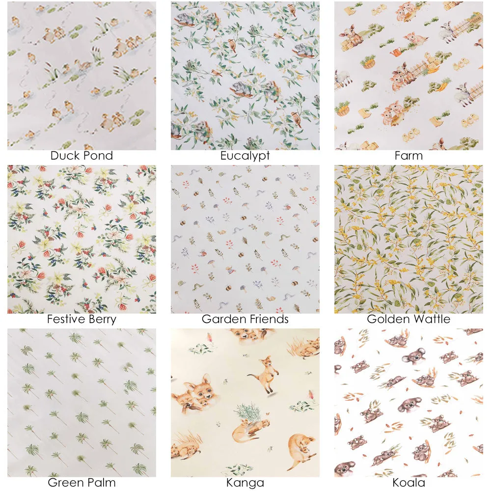 2 Pack Fitted Organic Cot & Bassinet Sheet / Change Pad Cover