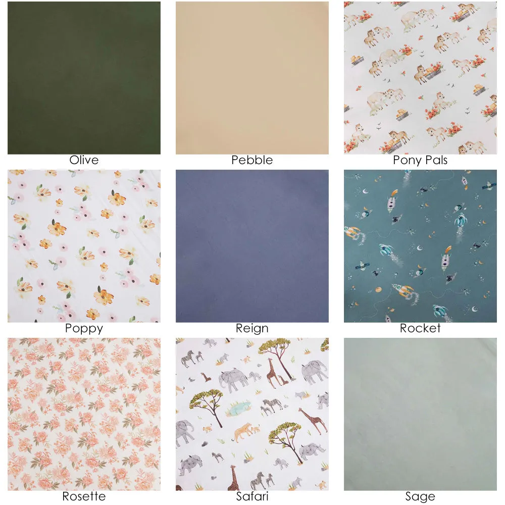 2 Pack Fitted Organic Cot & Bassinet Sheet / Change Pad Cover