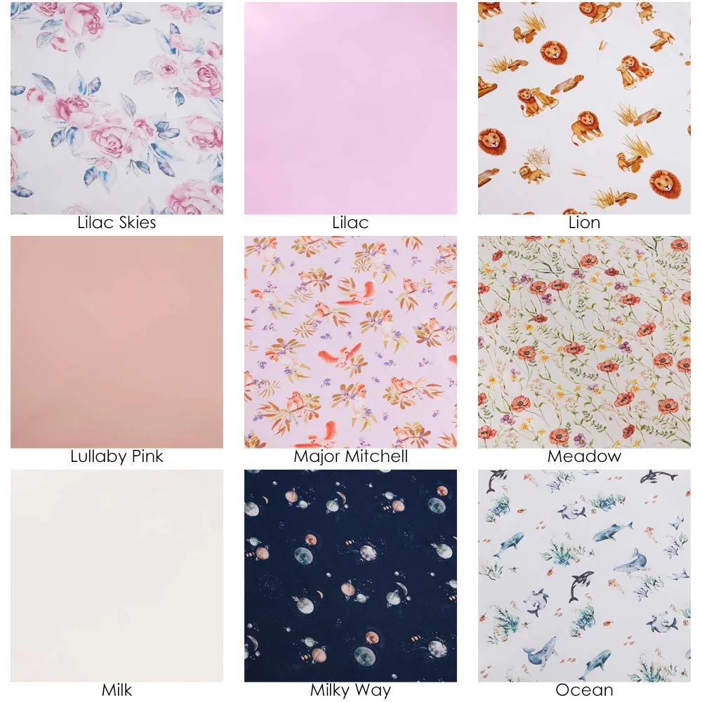 2 Pack Fitted Organic Cot & Bassinet Sheet / Change Pad Cover