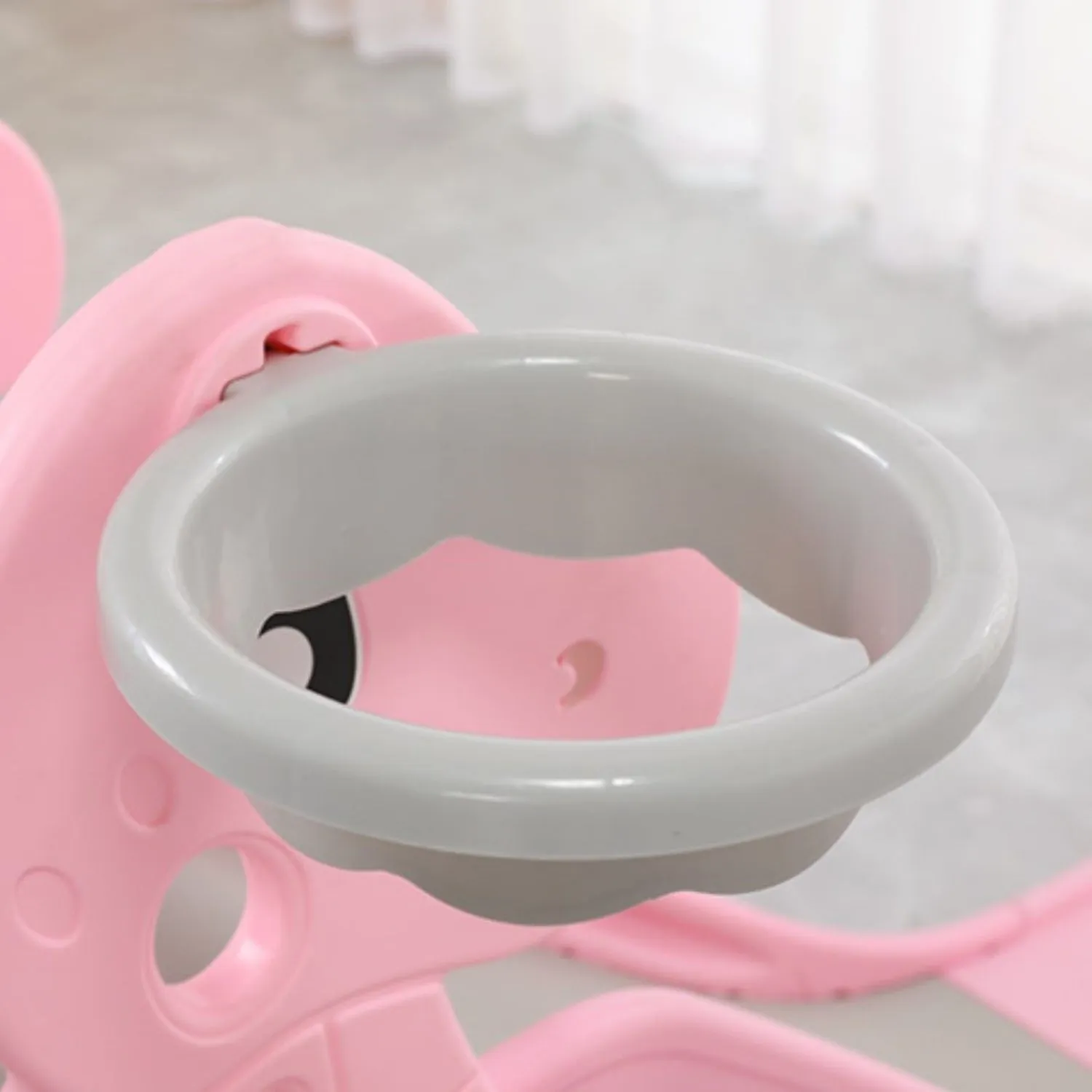 3-in-1 Kids Slide, Swing, Basketball Set with Anti-Slip