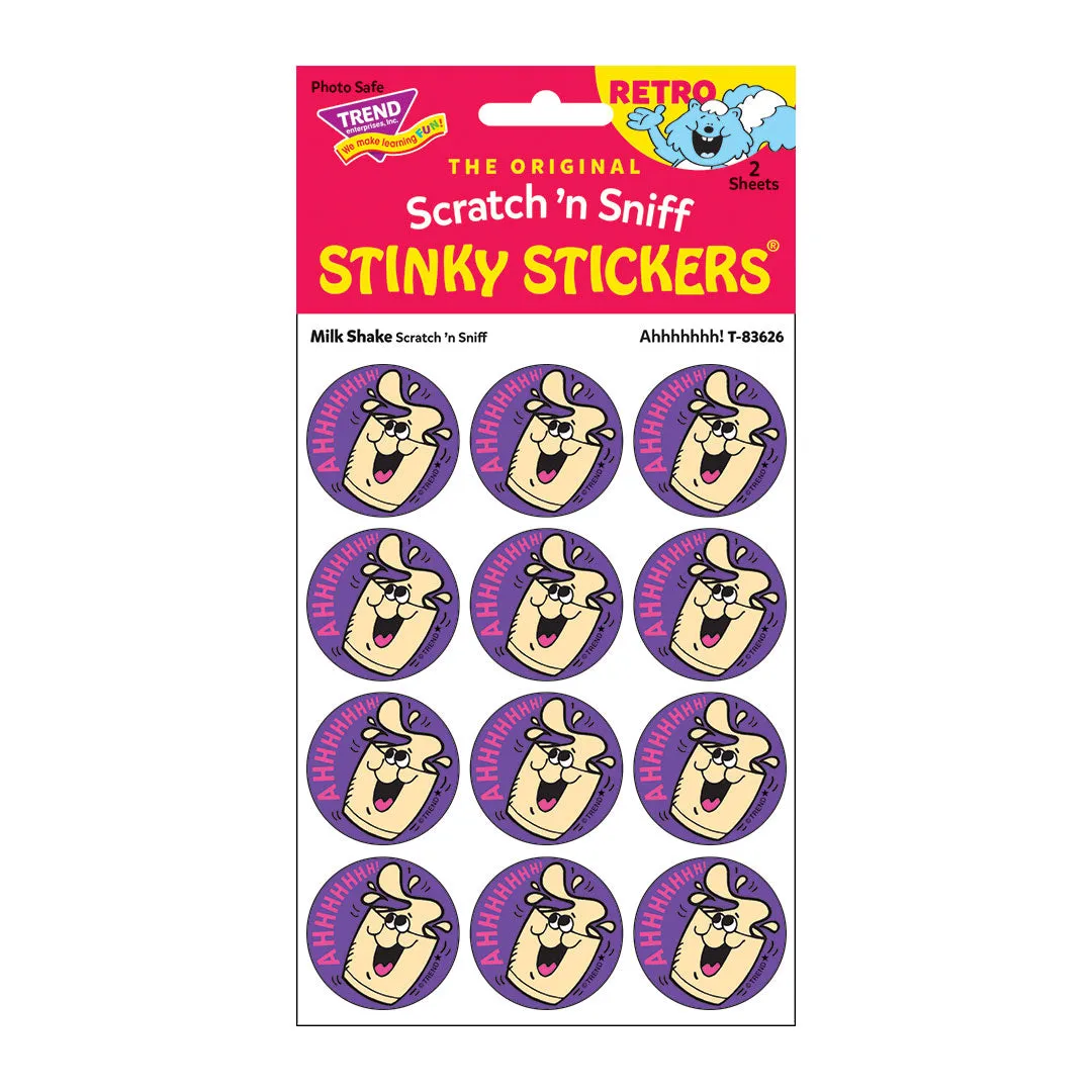 Ahhhhhhh!, Milk Shake scent Retro Scratch 'n Sniff Stinky Stickers®