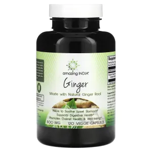 Amazing India Ginger, 500 mg, 120 Vegetarian Capsules
