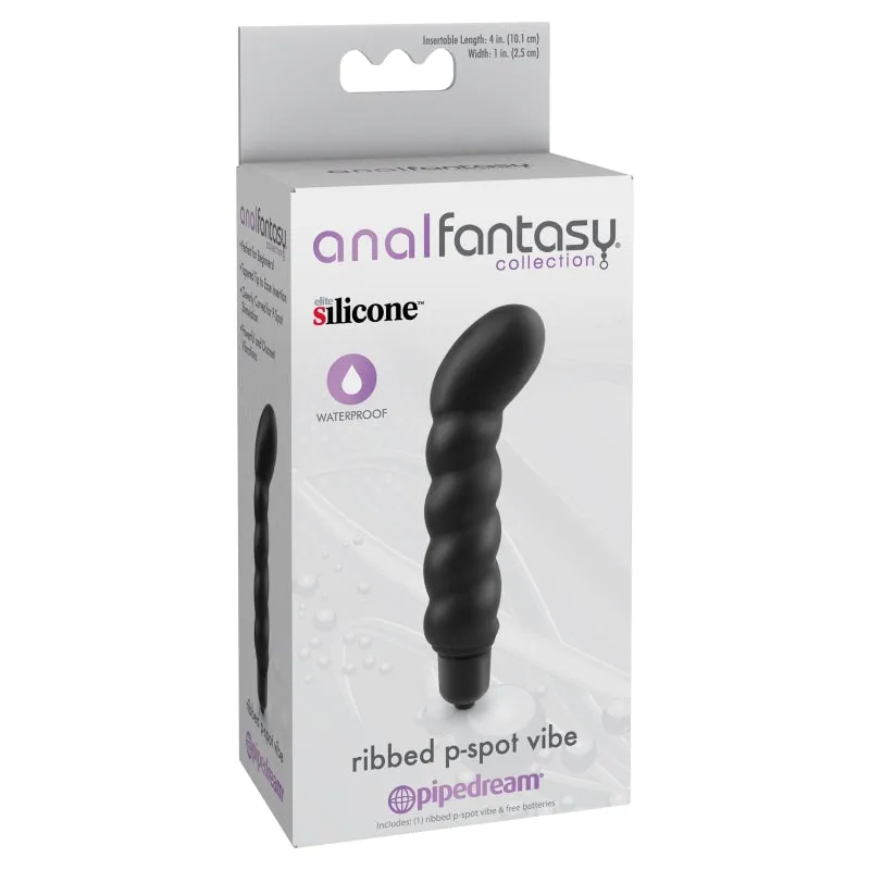 Anal Fantasy Collection Ribbed P-Spot Vibe  - Black