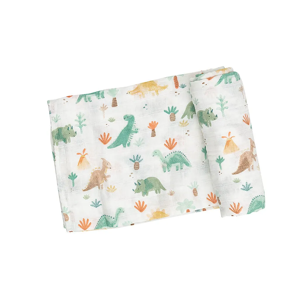 Angel Dear Muslin Swaddle Blanket Softy Dinos
