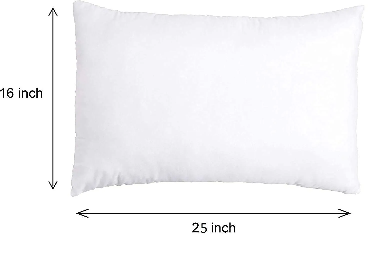 ATOOTFUSION Super Soft Virgin Hollow Conjugate Fiber Filled Pillow - 41 x 66 cm, White, Bliss Pillow (White Sating Strip) - Set of 2