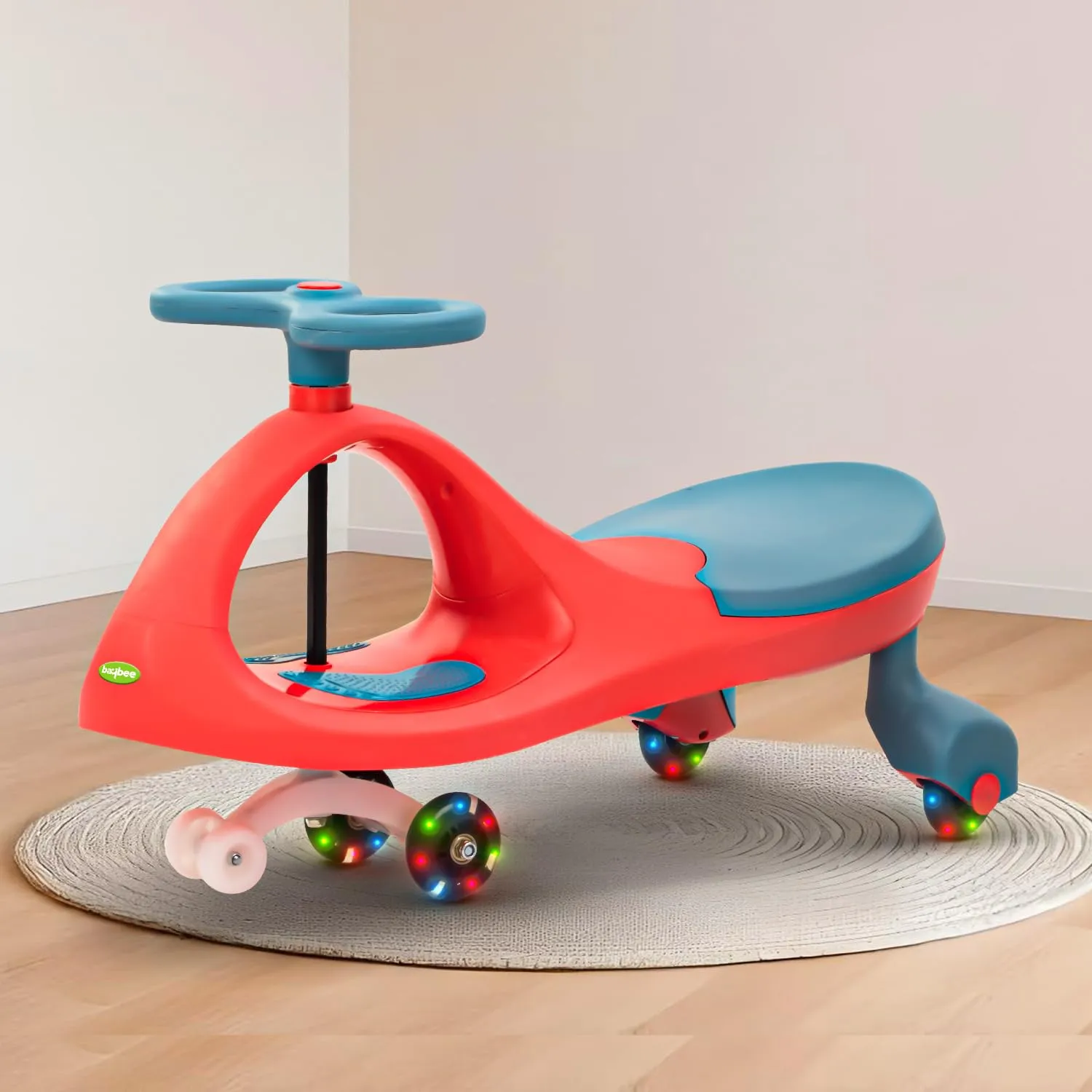 Baybee Glide Kids Magic Swing Car with 360° Steering, Music & PU LED Wheels | Magic Cars for Kids 3 to 8 Years Boys Girls