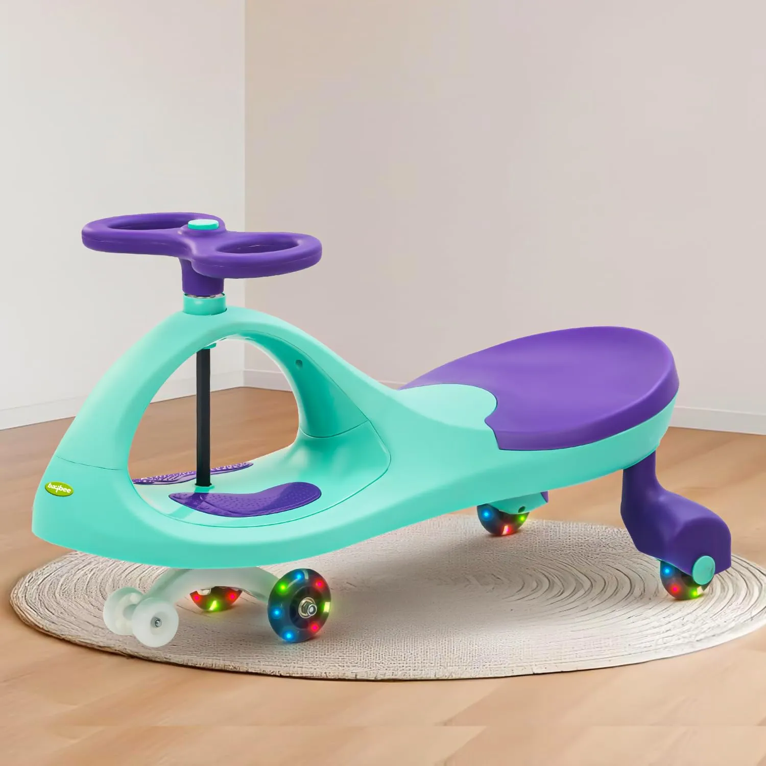 Baybee Glide Kids Magic Swing Car with 360° Steering, Music & PU LED Wheels | Magic Cars for Kids 3 to 8 Years Boys Girls