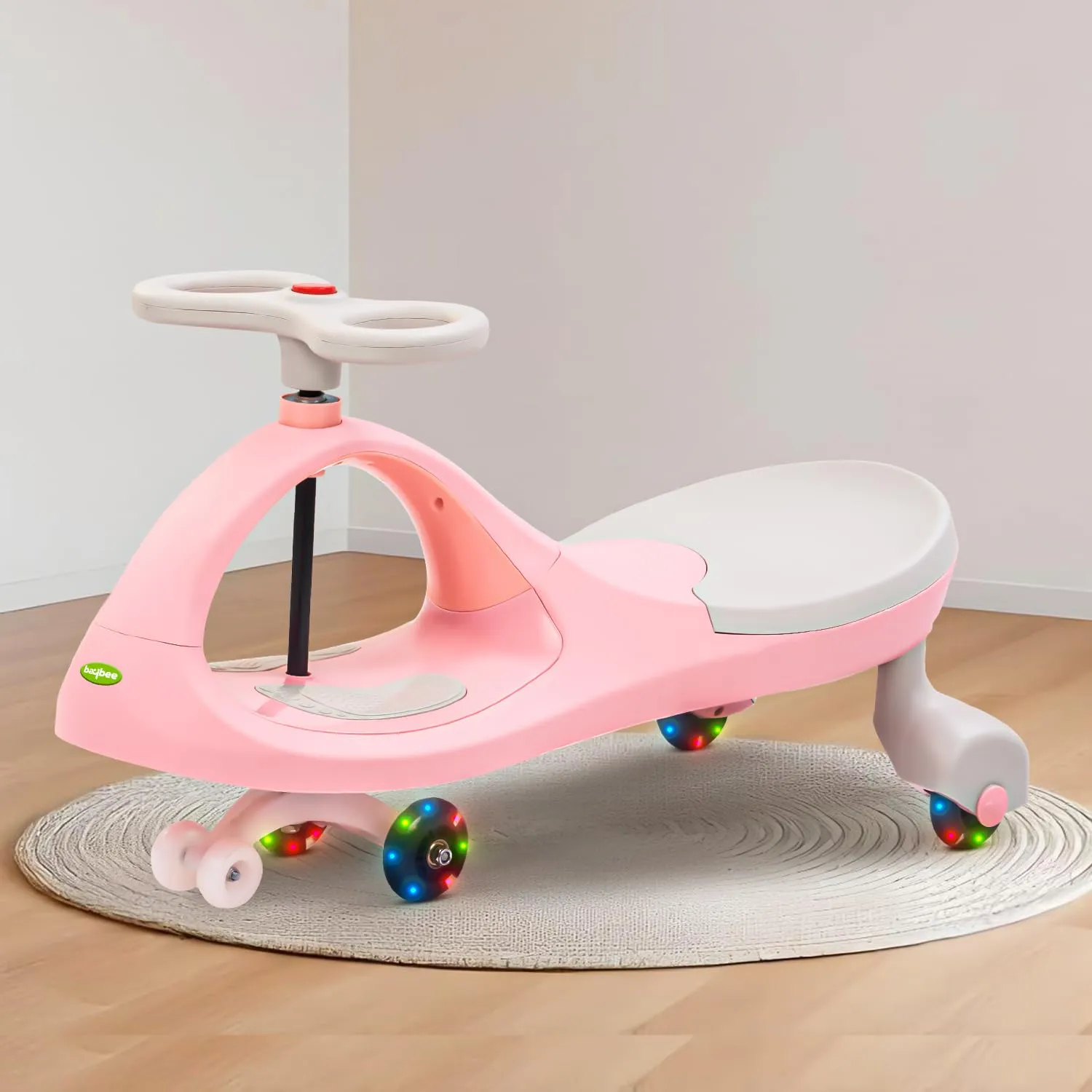 Baybee Glide Kids Magic Swing Car with 360° Steering, Music & PU LED Wheels | Magic Cars for Kids 3 to 8 Years Boys Girls