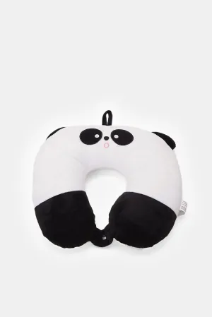 Black Panda Fiber Filled Neck Pillow
