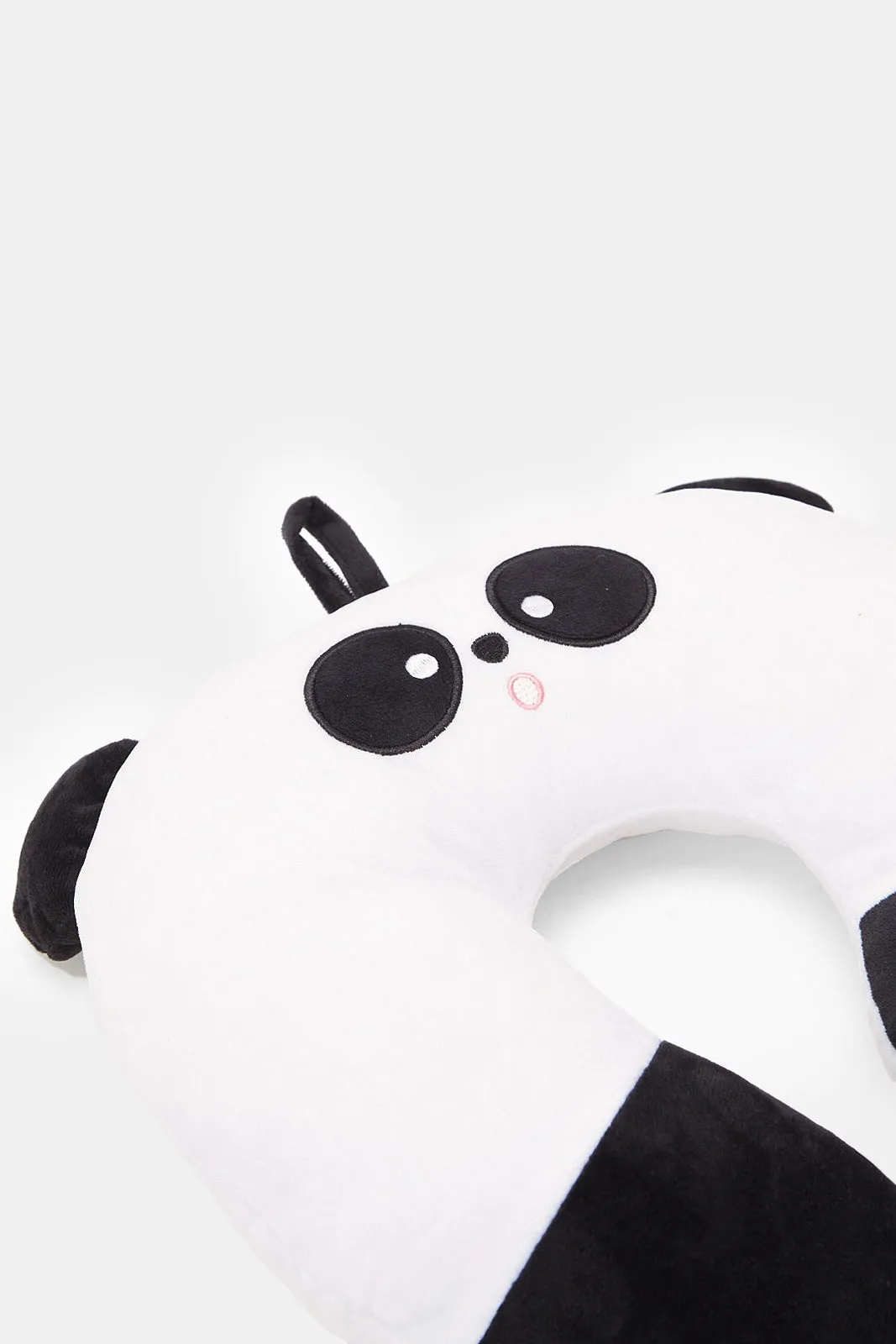 Black Panda Fiber Filled Neck Pillow