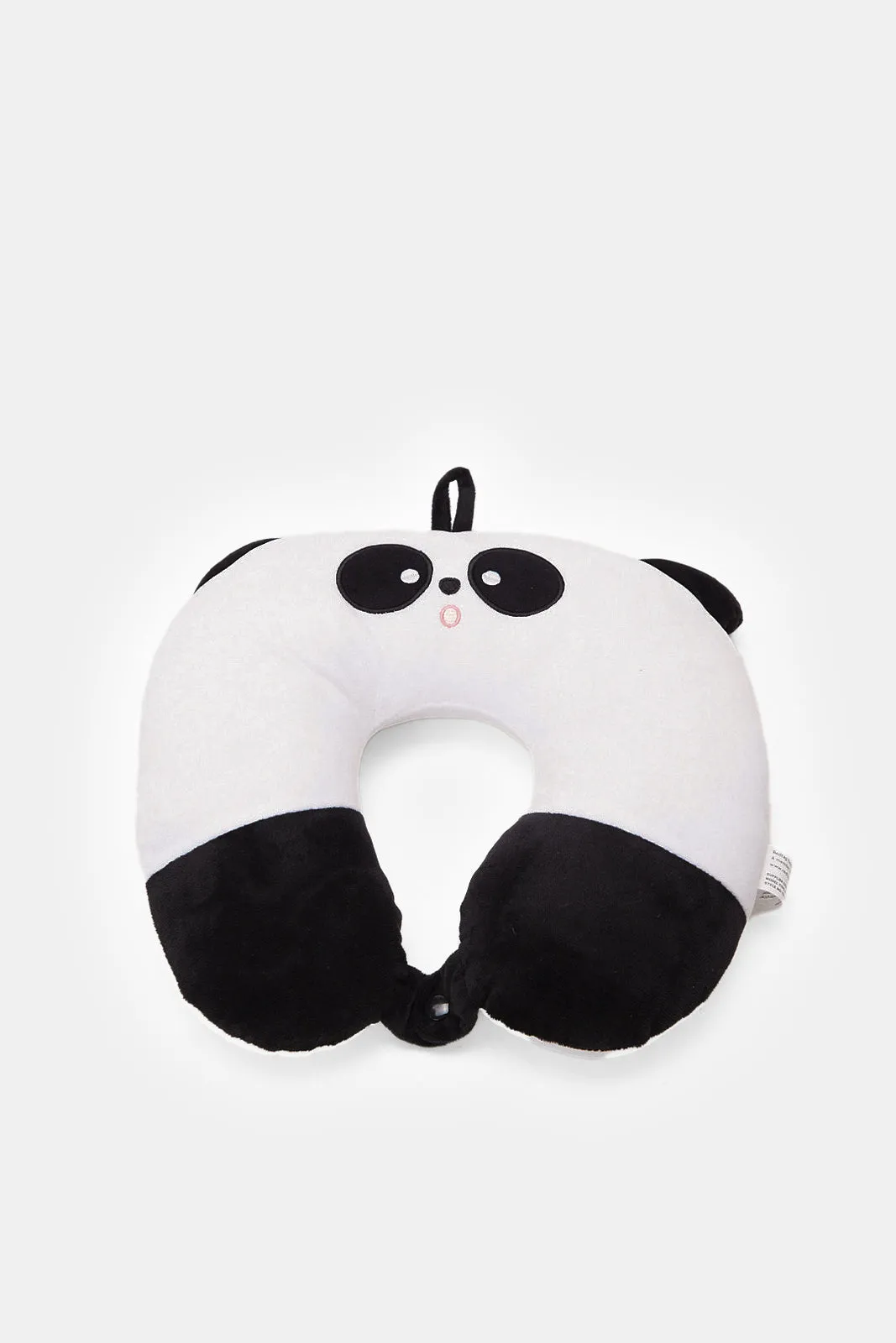 Black Panda Fiber Filled Neck Pillow