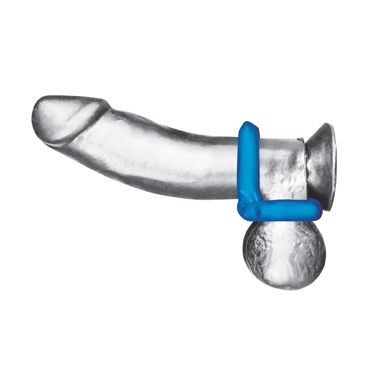 Blue Line Duo Cock And Ball Stamina Enhancement Cock Ring Set 2 Pack Blue