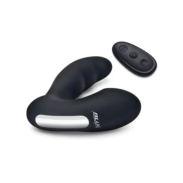 Blue Line Vibrating Prostate Prober w/Remote - Black