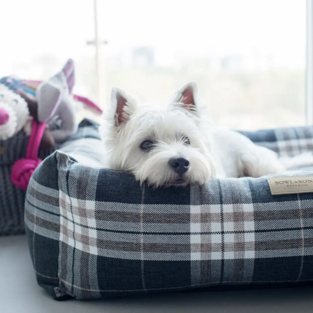 Bowl and Bone Scott Blue Dog Bed