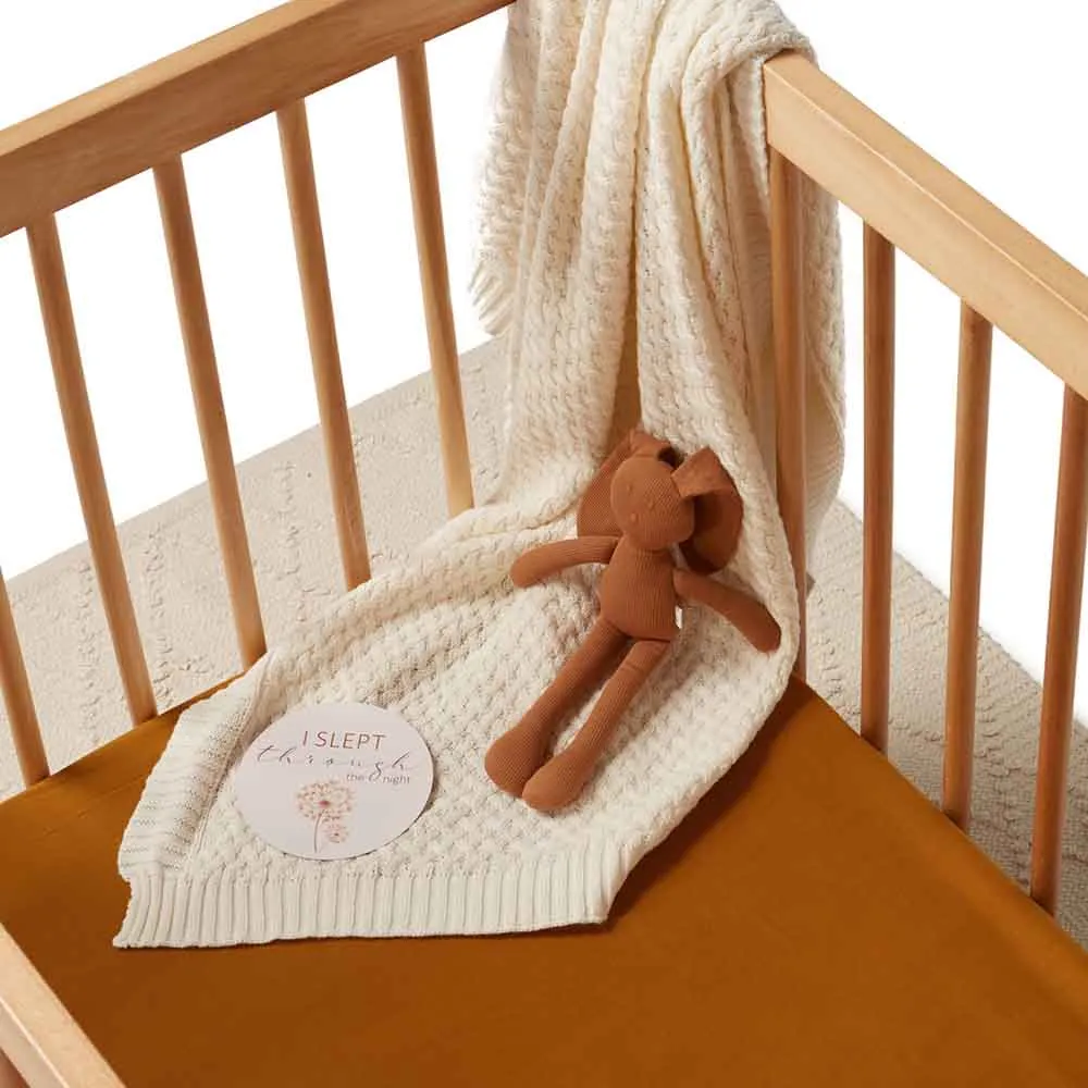 Bronze Organic Fitted Cot Sheet