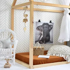 Bronze Organic Fitted Cot Sheet