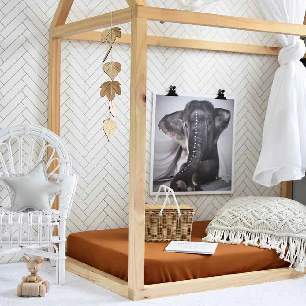 Bronze Organic Fitted Cot Sheet