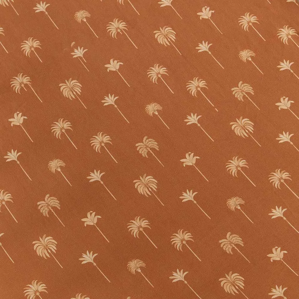 Bronze Palm Organic Fitted Cot Sheet