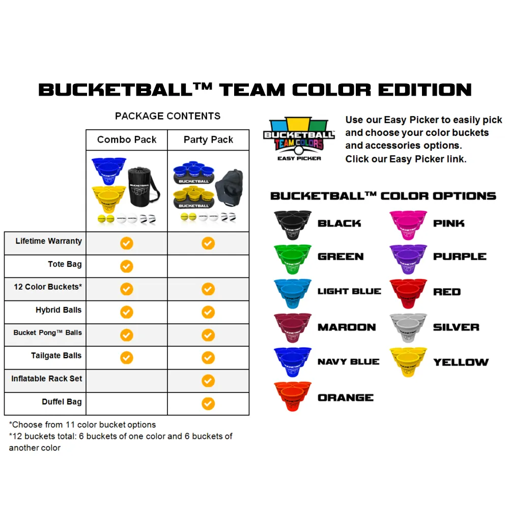 BucketBall - Team Color Edition - Party Pack (Green/Red)