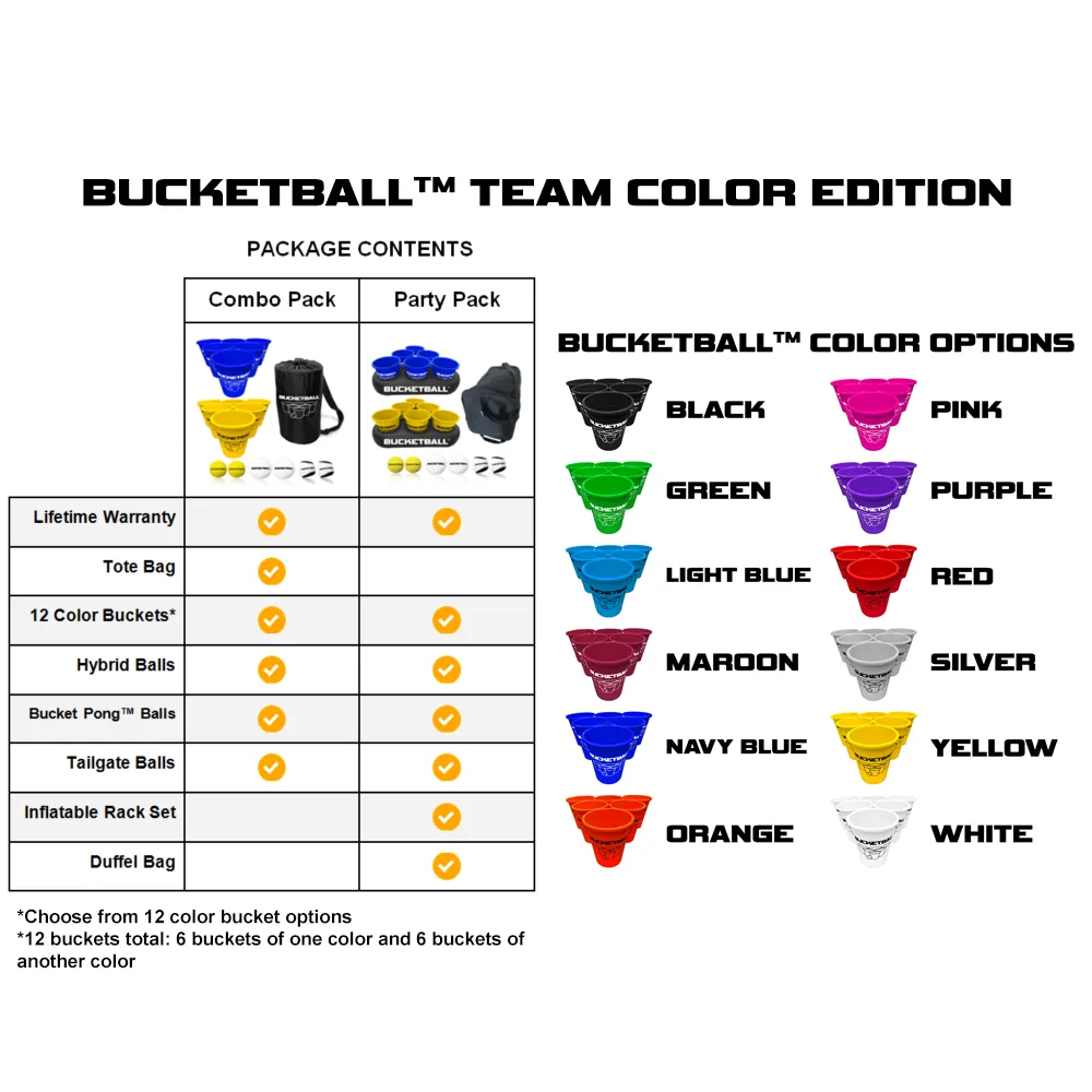 BucketBall - Team Color Edition - Party Pack (Pink/White)