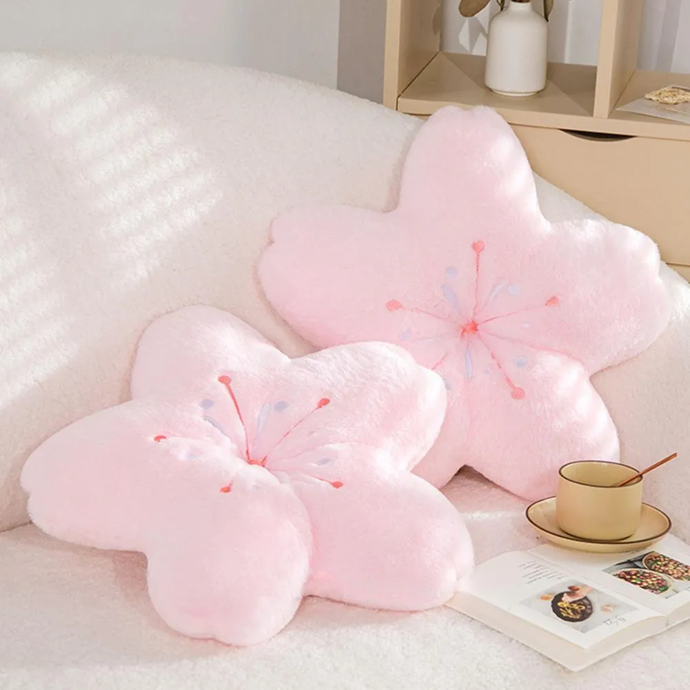 Cherry Blossom Plush Pillow for Living Room
