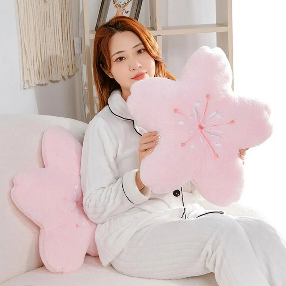 Cherry Blossom Plush Pillow for Living Room
