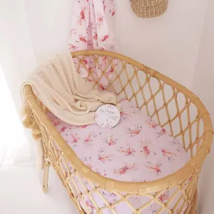 Coral Organic Bassinet Sheet / Change Pad Cover