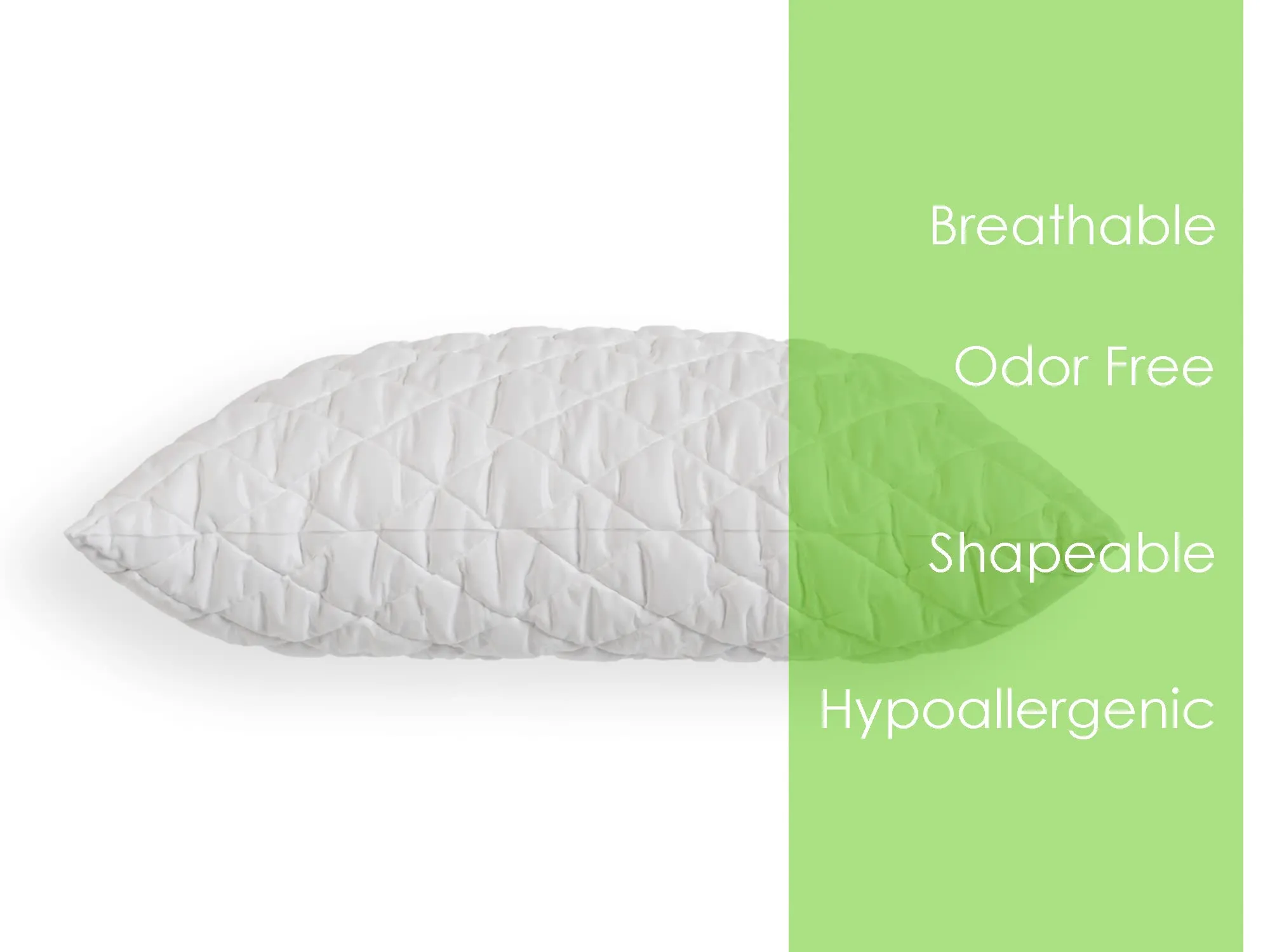 Curious Lifestyle Premium Quilted Bed Pillows for Sleeping Microfiber Filler Soft and Luxurious for Back Sleepers and Side Sleepers, Set of 2 Standard Size, 17" x 27", White