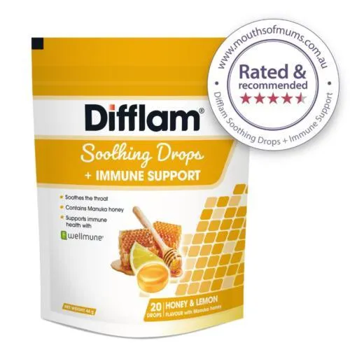 Difflam Soothing Drops   Immune Support Honey & Lemon 20 Drops