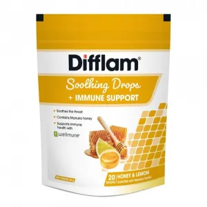 Difflam Soothing Drops   Immune Support Honey & Lemon 20 Drops