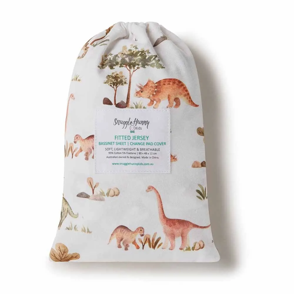 Dino Organic Bassinet Sheet / Change Pad Cover