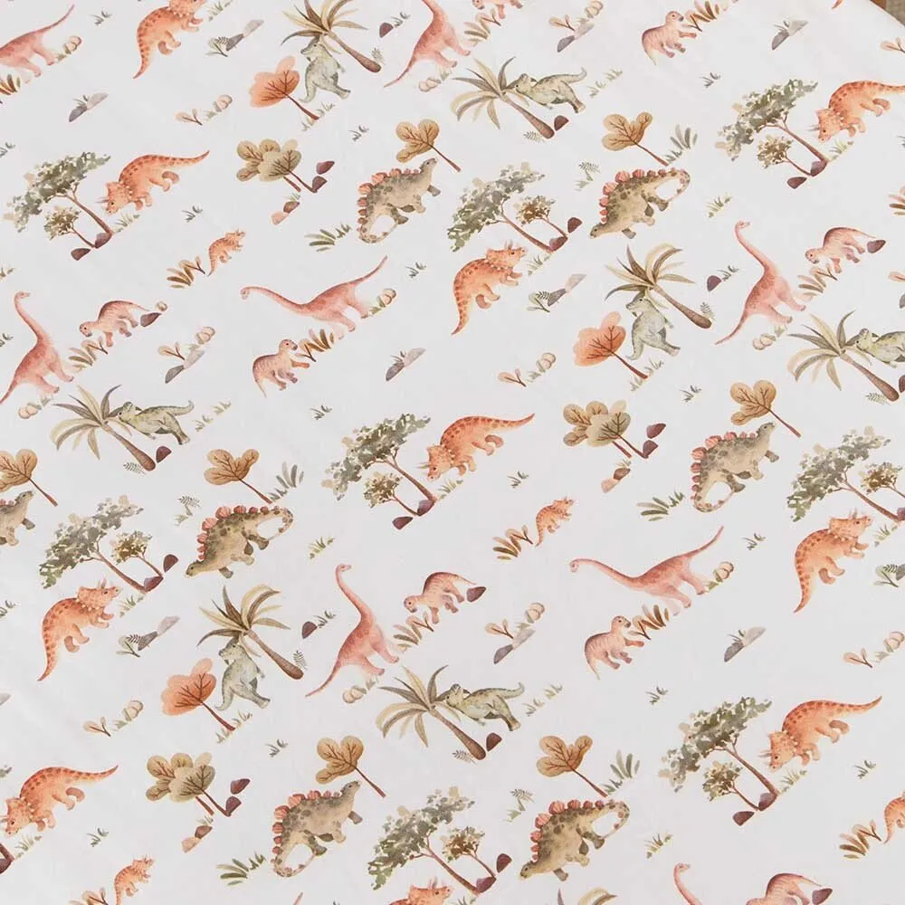 Dino Organic Bassinet Sheet / Change Pad Cover