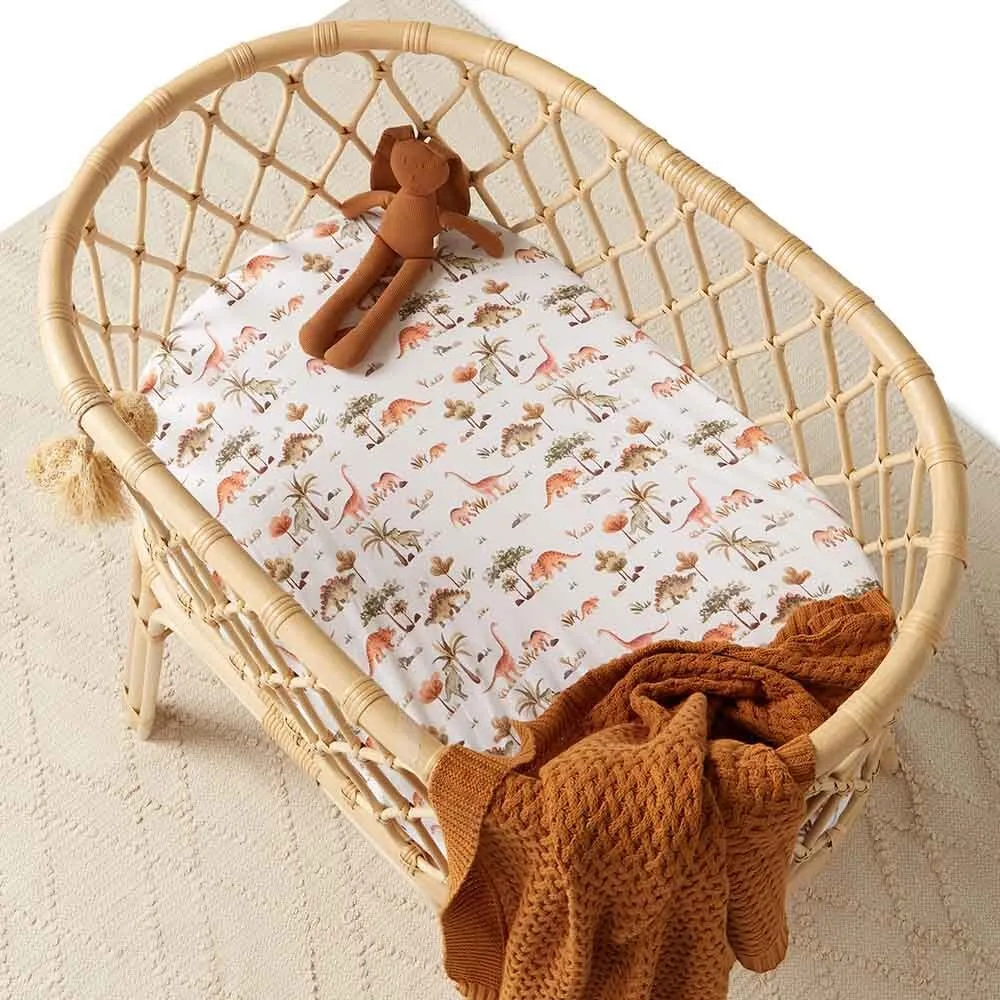Dino Organic Bassinet Sheet / Change Pad Cover