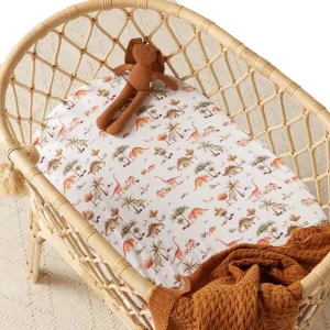 Dino Organic Bassinet Sheet / Change Pad Cover