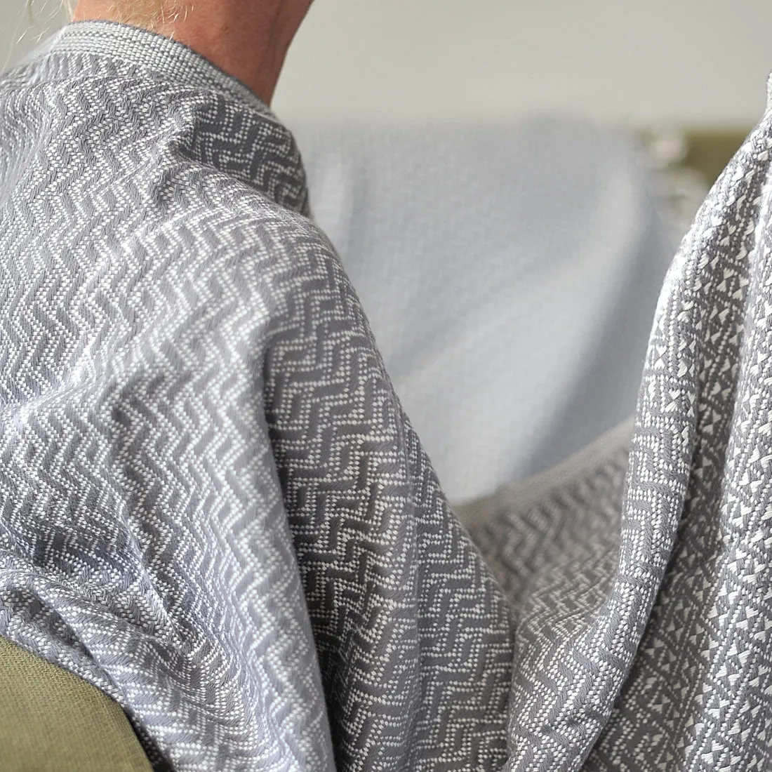 Double Sided Throw in Dark Grey