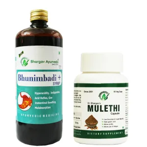 Dr.Bhargav's Bhunimbadi Syrup 500 ml & Mulethi 60 Capsule