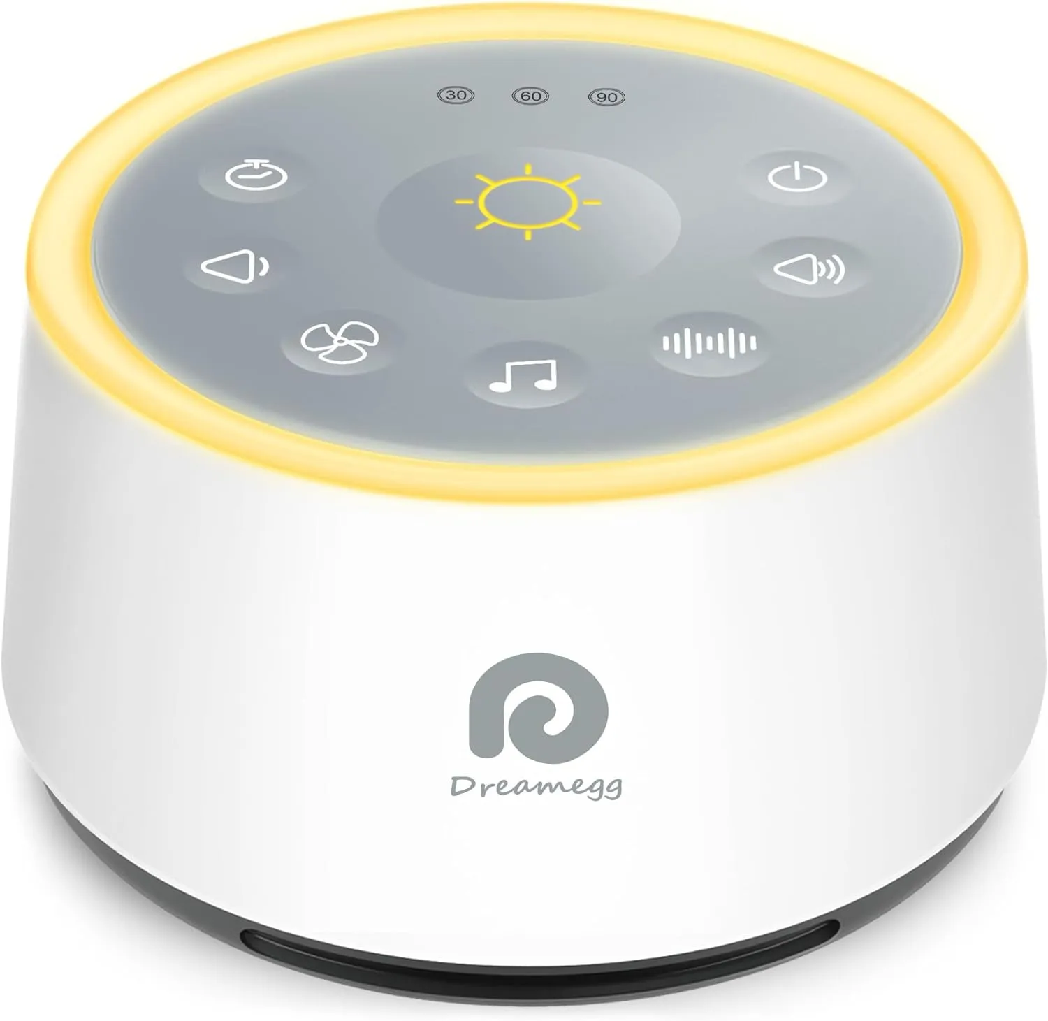 Dreamegg White Noise Machine - D1 Sound Machine for Sleeping & Relaxing, 24 Soothing Sounds, 3 Auto-Off Timer, Soothing Night Light, Noise Machine for Baby/Kid/Adults/Office, USB or DC Powered, White