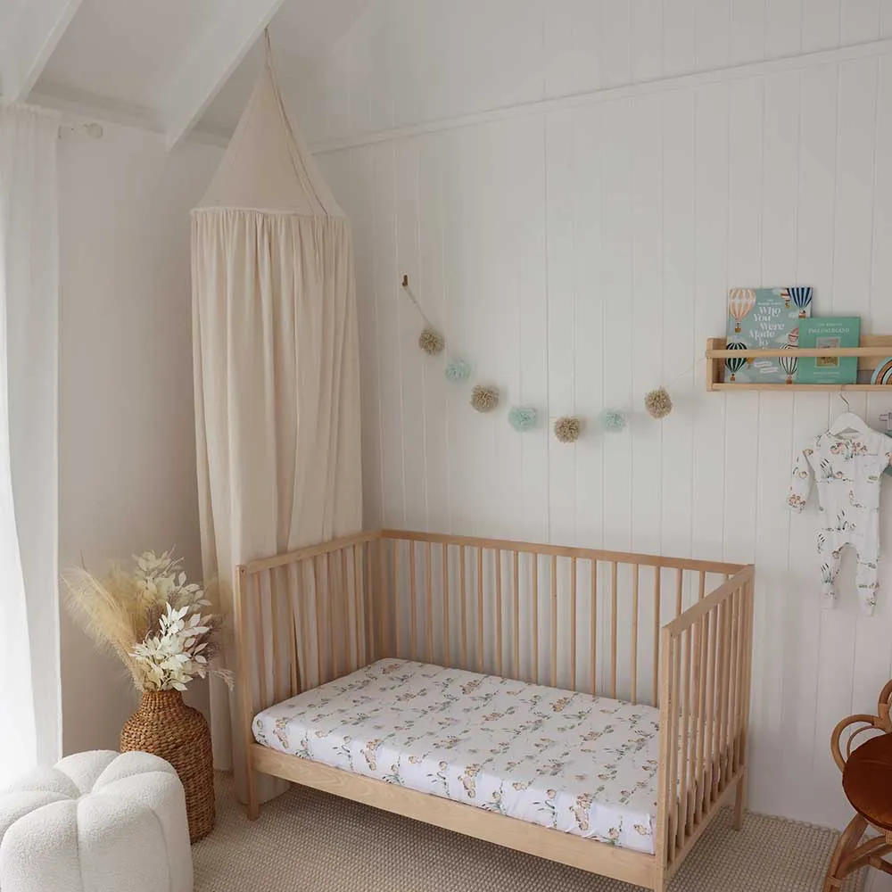 Duck Pond Organic Fitted Cot Sheet