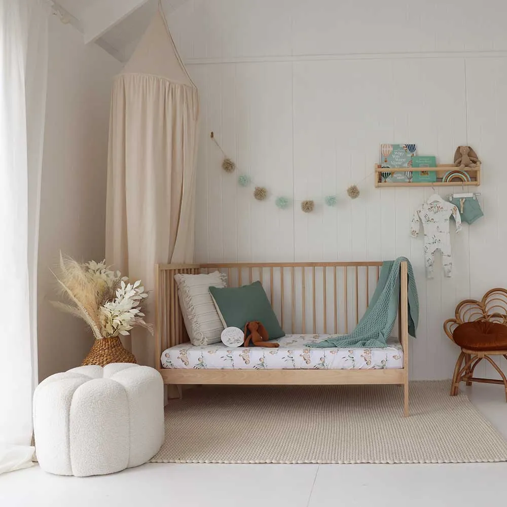 Duck Pond Organic Fitted Cot Sheet
