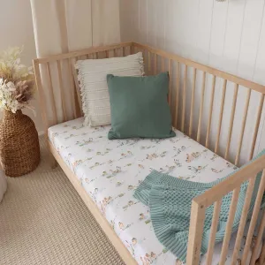 Duck Pond Organic Fitted Cot Sheet