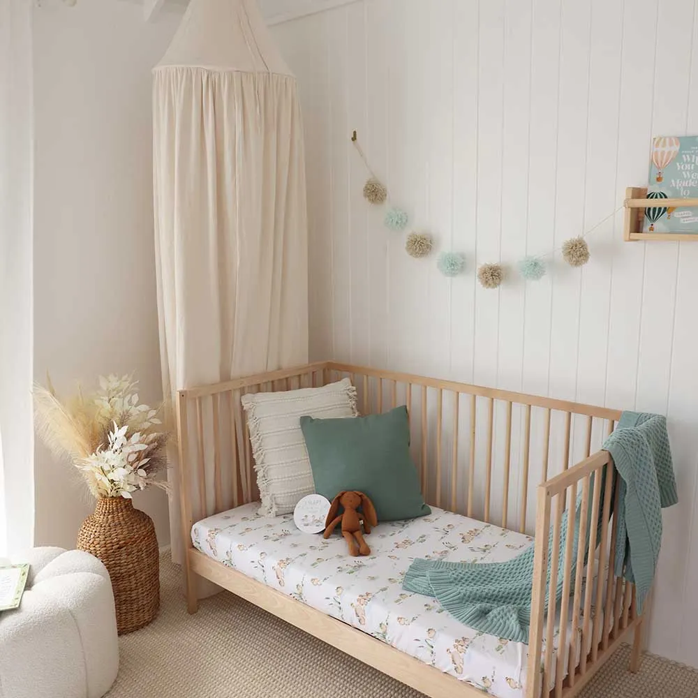 Duck Pond Organic Fitted Cot Sheet