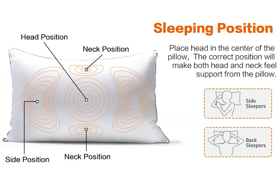 EASELAND Pillows Queen Size Set of 2, Plush Down Alternative Pillows with Silky Satin Pillowcases, 20×30 Inch Medium Soft for Stomach & Back Sleepers