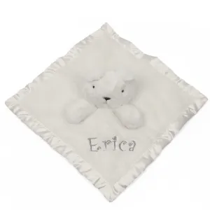 Embroidered Neutral Ivory Security Blanket