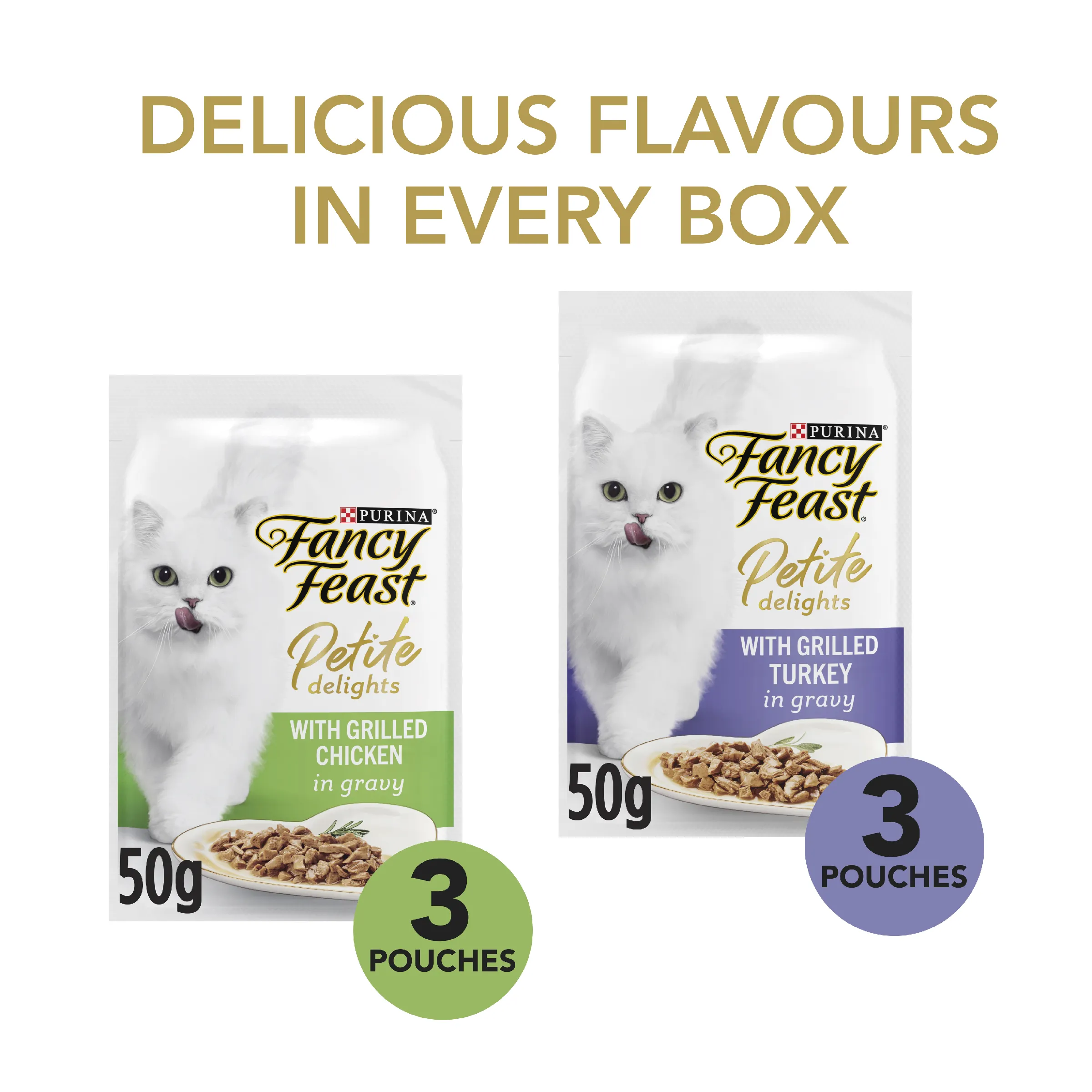 Fancy Feast Petite Delights Chicken Turkey Variety Pack Adult Wet Cat Food 50g x 6
