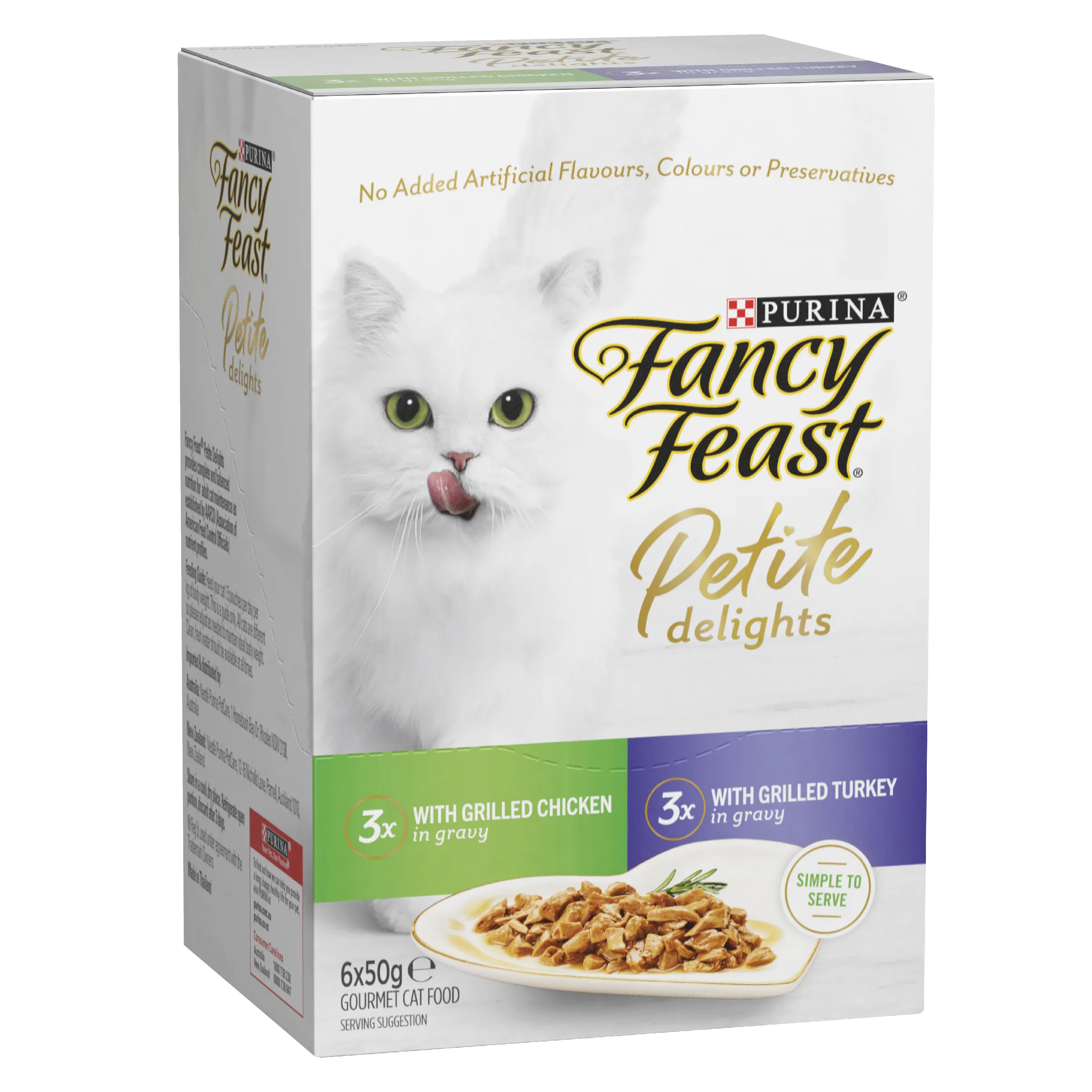 Fancy Feast Petite Delights Chicken Turkey Variety Pack Adult Wet Cat Food 50g x 6