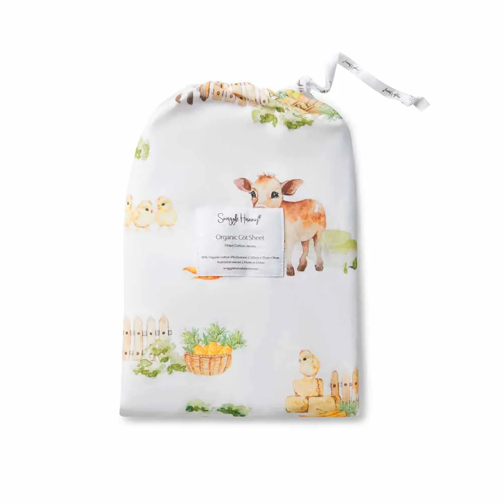 Farm Organic Fitted Cot Sheet