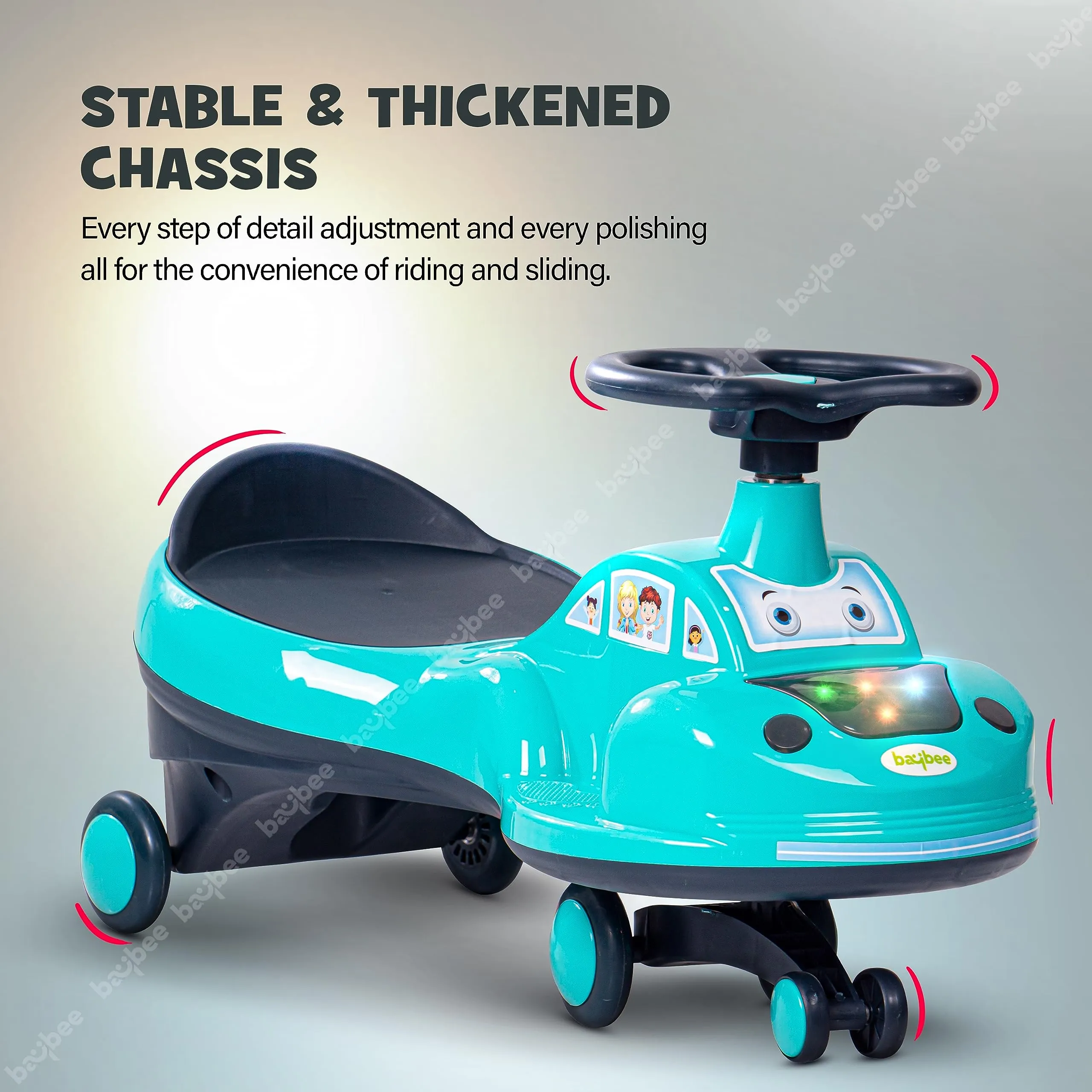 Flare Magic Swing Cars for Kids with PP Wheels
