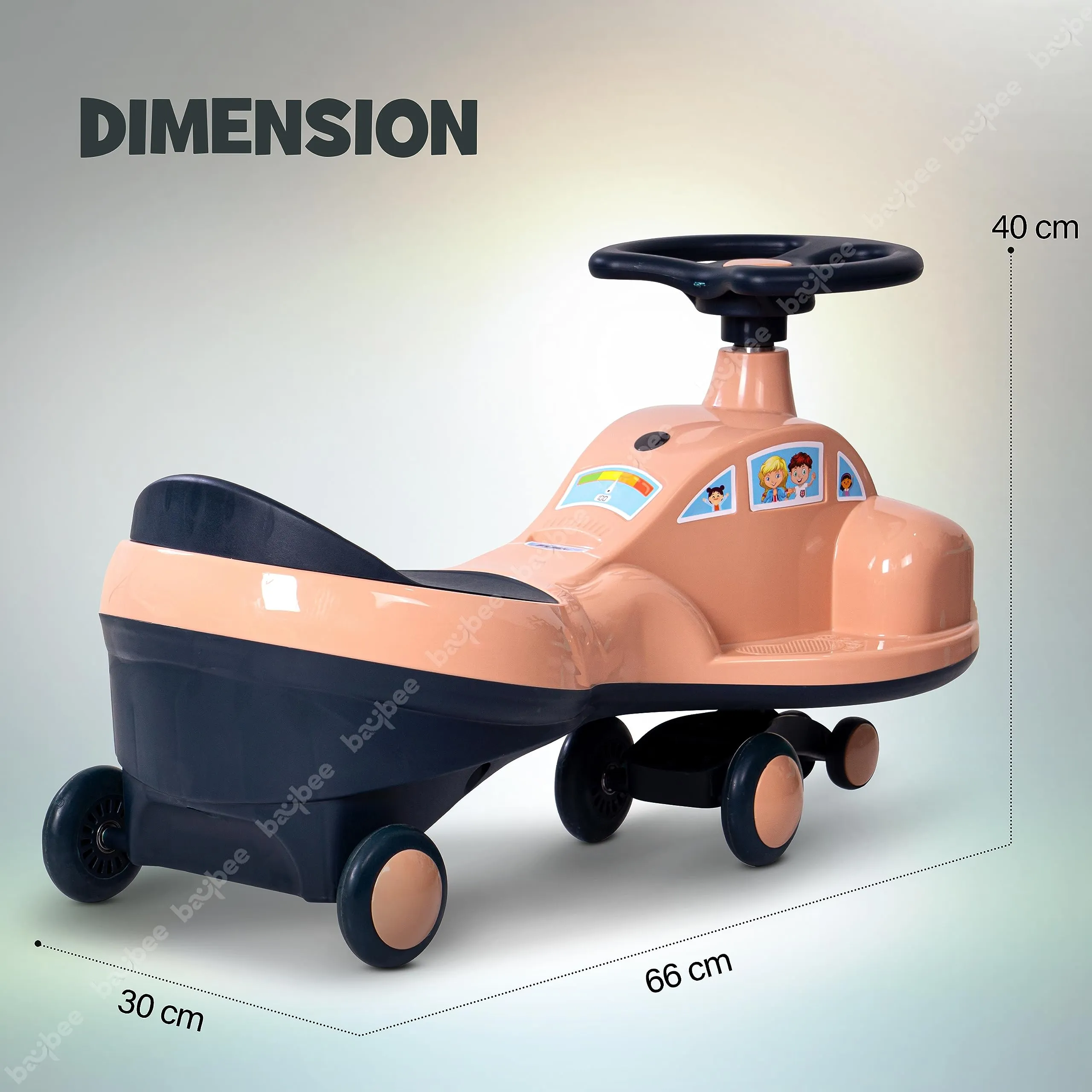 Flare Magic Swing Cars for Kids with PP Wheels