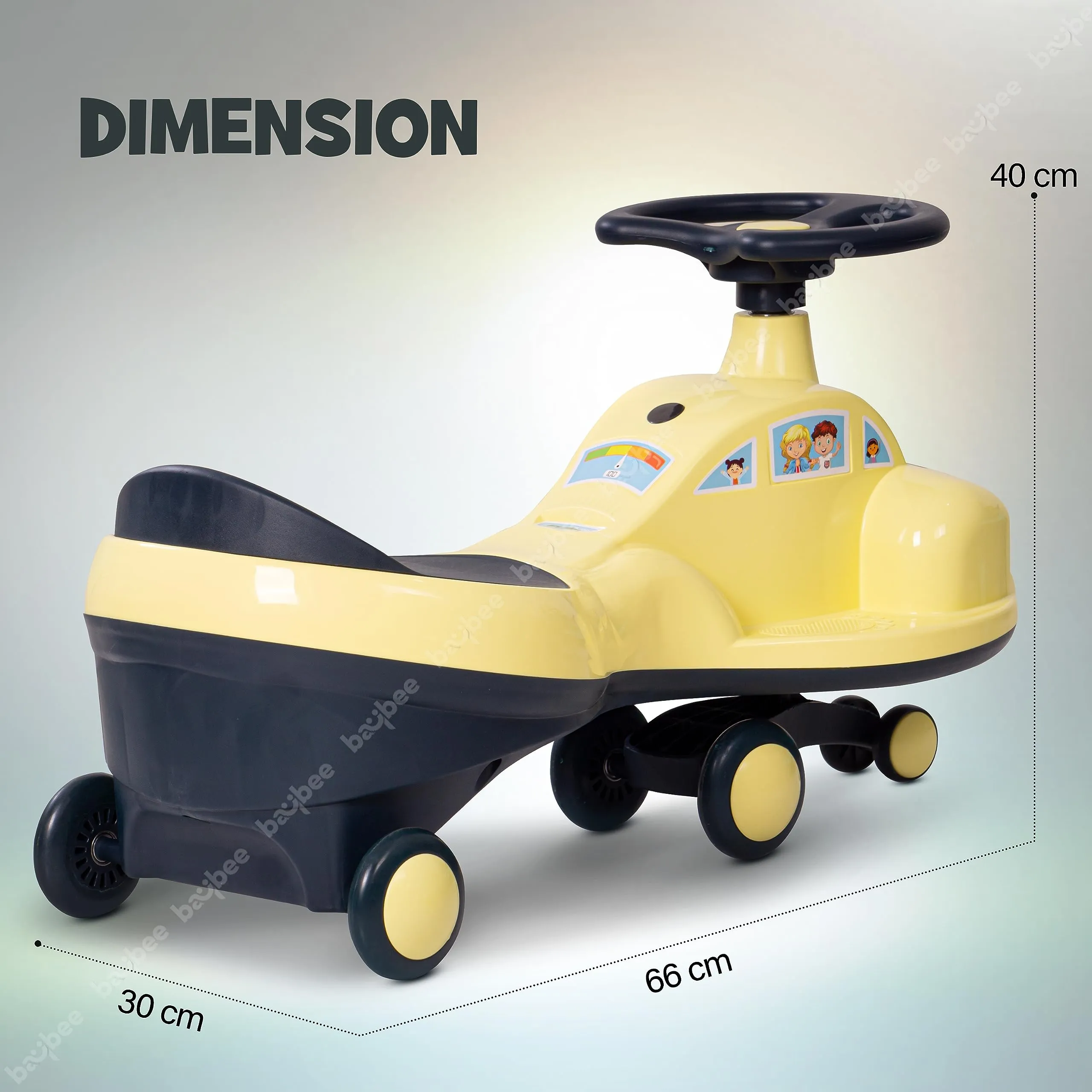 Flare Magic Swing Cars for Kids with PP Wheels