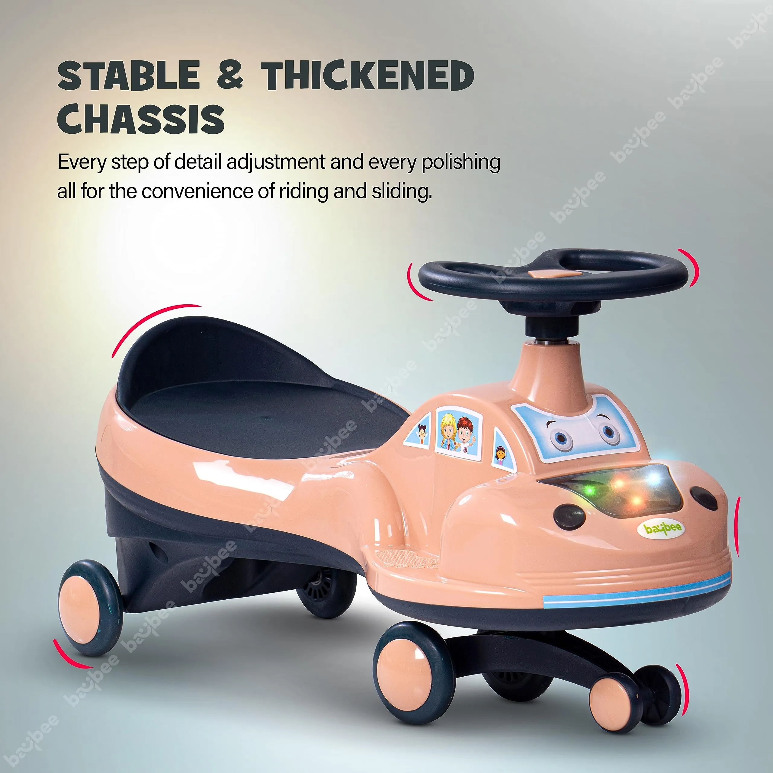 Flare Magic Swing Cars for Kids with PP Wheels